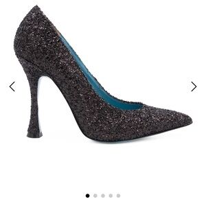 Rangoni Black Glitter Heels